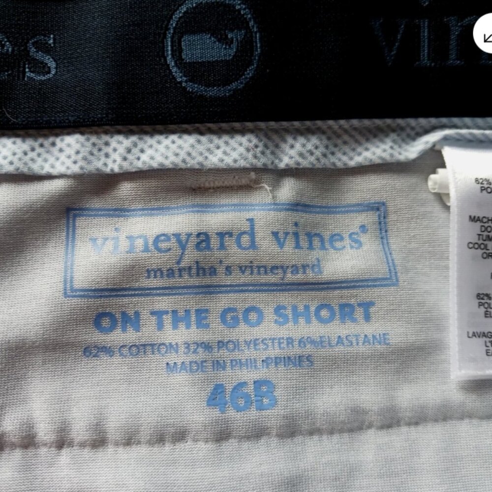 Vineyard Vines OTG Shorts Mens 46B Light Blue On the Go Performance Golf Casual - Picture 8 of 9